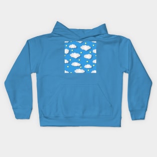 Cute Paper Clounds And Stars Colage Kids Hoodie